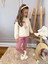Babyaden Loved Kaşkorse Pamuklu Şardonsuz Sweat ve Taytlı Kız Çocuk Bebek Takım 2