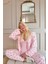 Somon Coffe Desenli Termal Sabahlıklı Kadın Pijama Takımı 3