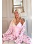 Pembe Cats Desenli Termal Sabahlıklı Kadın Pijama Takımı 2