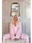 Pembe Cats Desenli Termal Sabahlıklı Kadın Pijama Takımı 3