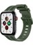 Apple Watch Uyumlu 38-40-41-42-44-45-49 mm Silinebilir Yüksek Kalite Çizgi Detaylı Esnek Yumuşak Tokalı Silikon Kordon 1