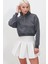 Üç Iplik Kol Ucu Etek Lastikli Yarım Fermuarlı Sweat 1