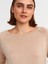 10536 Bisiklet Yaka Basic Ince Triko Kazak-Açık Bej 4