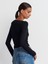 31213 Kayık Yaka Uzun Kollu Top-Siyah 2