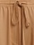 71536 Belden Bağlamalı Dökümlü Pantolon-Açık Camel 5
