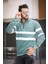 Nepido Çift Renkli Yarım Fermuarlı Balıkçı Yaka Erkek Sweatshirt 1
