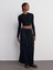 31236 Uzun Kollu Crop Top-Siyah 2