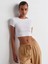 31104 Modal Crop Top-Beyaz 1