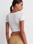 31104 Modal Crop Top-Beyaz 2