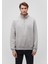 Yarı Fermuarlı Gri Basic Sweatshirt 0S10278-80196 3