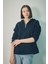 Basic Yarım Fermuarlı Kapüşonlu Sweatshirt 1
