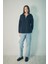 Basic Yarım Fermuarlı Kapüşonlu Sweatshirt 2
