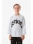 Yazı Baskılı Bisiklet Yaka Erkek Çocuk Sweatshirt 2