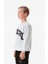 Yazı Baskılı Bisiklet Yaka Erkek Çocuk Sweatshirt 5