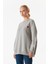 Kalp Nakışlı Bisiklet Yaka Oversize Sweatshirt 1