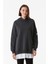 Basic Kapüşonlu Oversize Sweatshirt 1
