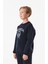 Yazı Baskılı Bisiklet Yaka Erkek Çocuk Sweatshirt 2