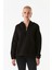 Basic Yarım Fermuarlı Kapüşonlu Sweatshirt 1
