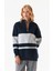 Renk Bloklu Yarım Fermuarlı Sweatshirt 1