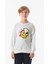 Baskılı Bisiklet Yaka Erkek Çocuk Sweatshirt 1