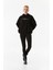 Yazı Nakışlı Beli Lastikli Kapüşonlu Sweatshirt 5