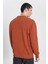 Regular Fit Normal Kesim %100 Pamuk Bisiklet Yaka İçi Polarlı Bordo Sweatshirt 5