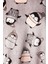 Cute Penguin Fluffy Gri Sabahlık 4