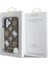 iPhone 16 Kılıf Guess Lisanslı Magsafe Şarj Özellikli 4g Desenli Yazı Logolu Peony Kahverengi 4