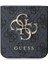 Galaxy Z Flip 6 Uyumlu Kılıf Guess Orjinal Lisanslı Leather Metal Logo Kapak Siyah 1