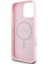 iPhone 16 Pro Max Kılıf Guess Orjinal Lisanslı Magsafe Şarj Özellikli Yazı Logolu Grained Pembe 3