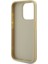 Apple iPhone 15 Pro Kılıf Lisanslı 3D Kl Yazılı Tüylü Arka Yüzey Saffiano Rhinestones Gold 4