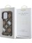 iPhone 16 Pro Max Kılıf Guess Lisanslı Magsafe Şarj Özellik 4g Desenli Yazı Logolu Peony Kahverengi 4