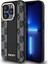 iPhone 15 Pro Kılıf Dkny Orjinal Lisanslı Magsafe Şarj Özellikli 3D Yazılı Checkered Pattern Siyah 1