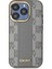 iPhone 15 Pro Kılıf Dkny Orjinal Lisanslı Magsafe Şarj Özellikli 3D Yazılı Checkered Pattern Krem 4