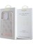 iPhone 16 Pro Kılıf Guess Orjinal Lisanslı Magsafe Şarj Özellikli Pu Deri Şerit Logo Dizaynlı Pembe 4