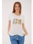 Baskılı T-Shirt Beyaz 1