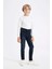 Erkek Çocuk Slim Fit Düz Paça Cepli Jean Pantolon C5706A824WN 4