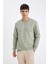 Regular Fit Bisiklet Yaka Kalın Basic Düz Sweatshirt T3777AZ24AU 1