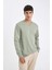 Regular Fit Bisiklet Yaka Kalın Basic Düz Sweatshirt T3777AZ24AU 4