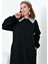 Kadın Bebe Yaka Elbise Siyah 30968 4