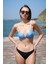 Kadın Yarım Destekli Alt Üst Bikini Takım Mavi 35012 4