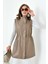 Kadın Deri Yelek Beige 30927 9