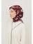 Summer Vibes Desen Pamuk Vual Eşarp Bordo 2