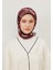 Summer Vibes Desen Pamuk Vual Eşarp Bordo 3