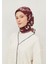 Summer Vibes Desen Pamuk Vual Eşarp Bordo 4