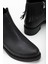 Kadın Siyah Cilt Termo Taban Püskül Detaylı Fermuarlı Kısa Topuklu Bot 4