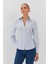 Çizgili Slim Fit Kadın Gömlek 1