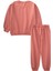 Basıc Sweatshirt Takım 3-8 Yaş Gül Pembe 2