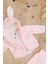 Kız Bebek Peluş 2 Li Kapişonlu Takım Seti STL6781 2