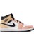Air Jordan 1 Mid Se Erkek Sneaker Hakiki Deri Bilekli Spor Ayakkabı Beyaz 1